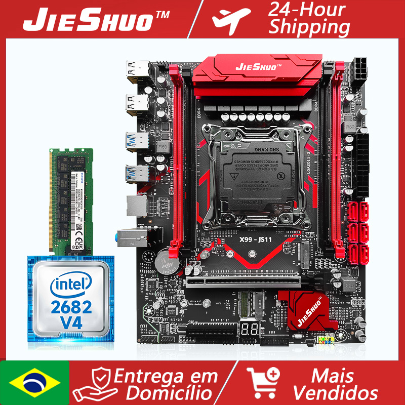X99 Dual Cpu Motherboard Combo - Placa Mãe X99-JS11 LGA 2011-3 +