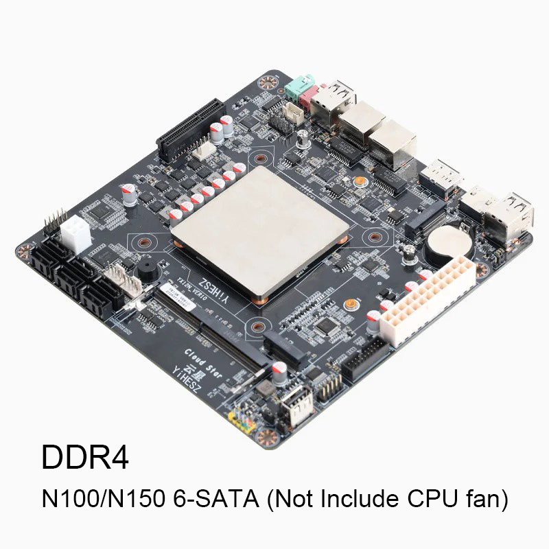 Nas Motherboard N100 6 Sata - Placa-Mãe NAS de 6 Baias N100/N150