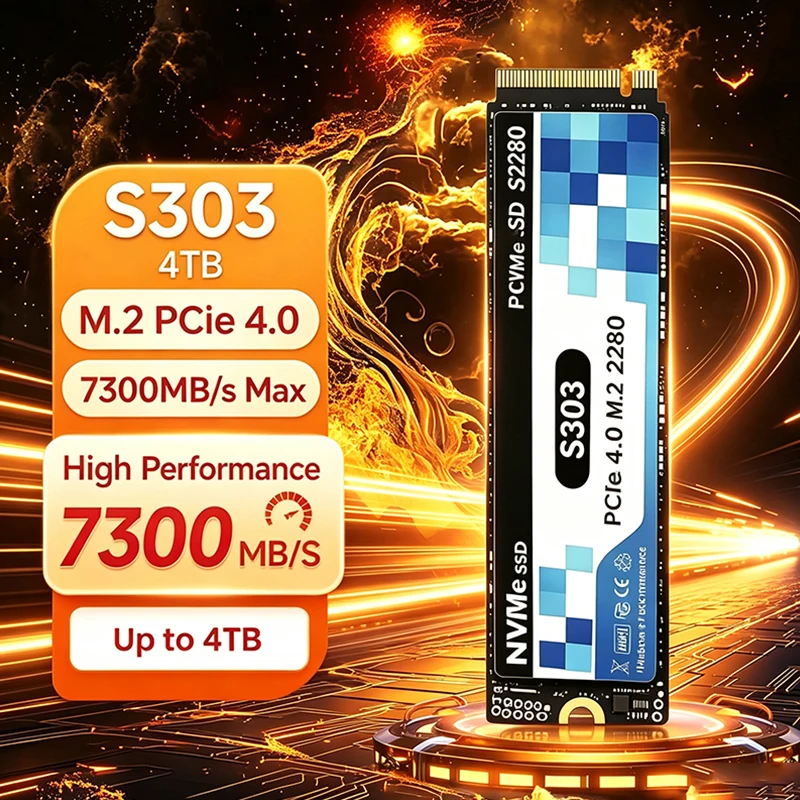 M.2 Nvme 4Tb Pcie 4.0 Ssd - Novo SSD Original S303 M.2 PCIe