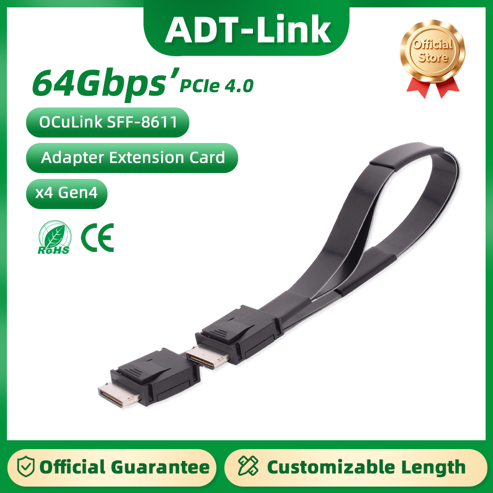 ADT-Link PCI-E 4.0 X4 SFF-8611 - External Gpu Dock Pcie 4.0 Oculink avaliação e preço