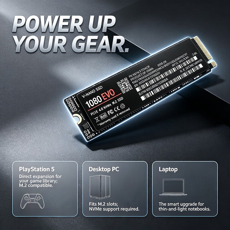 2026 NOVO SSD Interno 1080 EVO - M.2 Nvme 4Tb Pcie 4.0 Ssd avaliação e preço