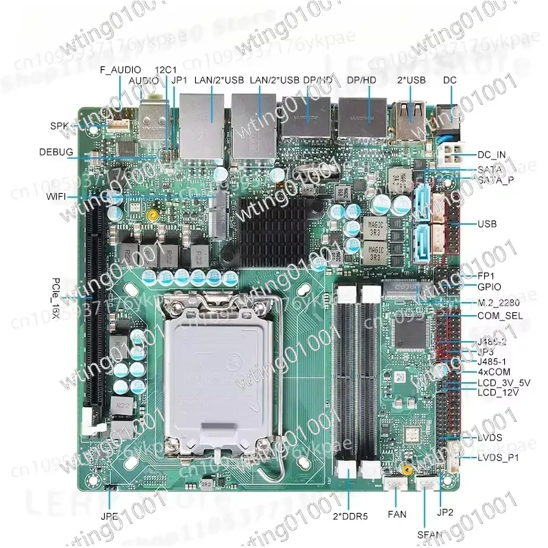 Placa-Mãe Mini ITX de 13ª Gera - Lga 1700 Ddr5 Itx Motherboard avaliação e preço